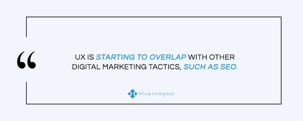 UX impacts SEO UX and SEO